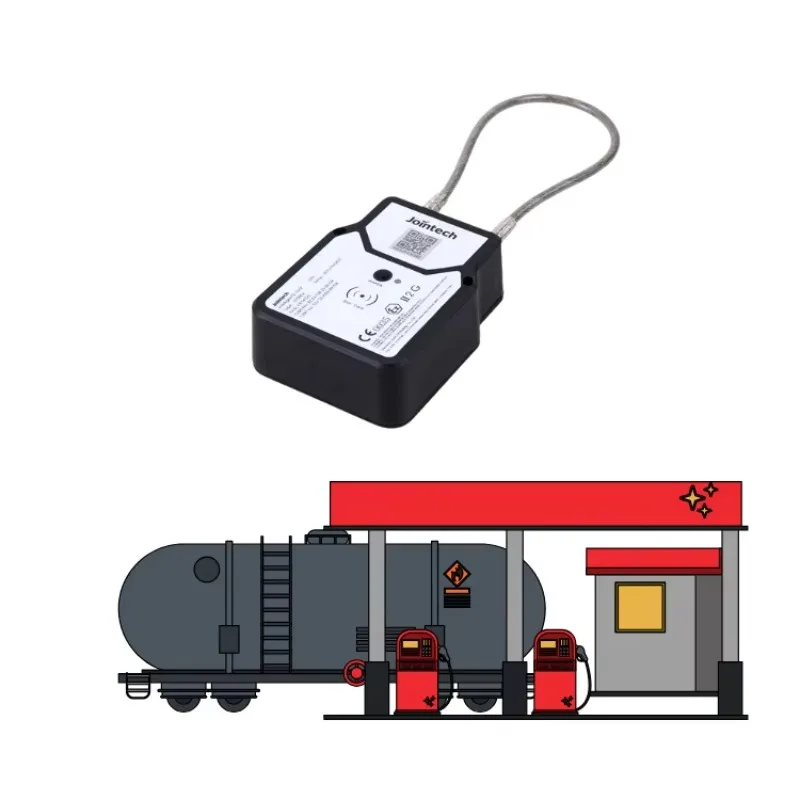 

Jointech JT709 IECEx EU ATEX Explosion Proof RFID Lora BLE Oil Tanker Tracking Electronic Seal Fuel Tank Monitoring System