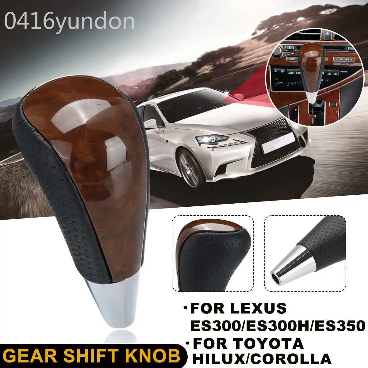 

AT Car Gear Shift Knob PU Leather Shifter Lever Gear Stick For Toyota Corolla Camry Avalon 4Runner For Lexus IS GS LS RX ES