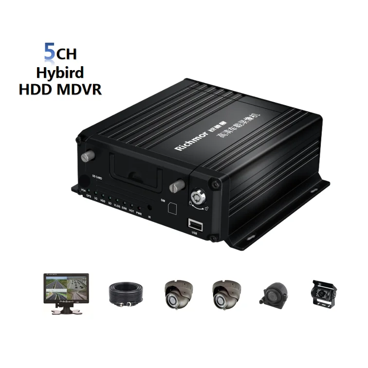 

Жесткий диск Richmor MDVR 4-канальный AHD 1-канальный IP-автомобиль 4G Мобильный видеорегистратор HDD MDVR