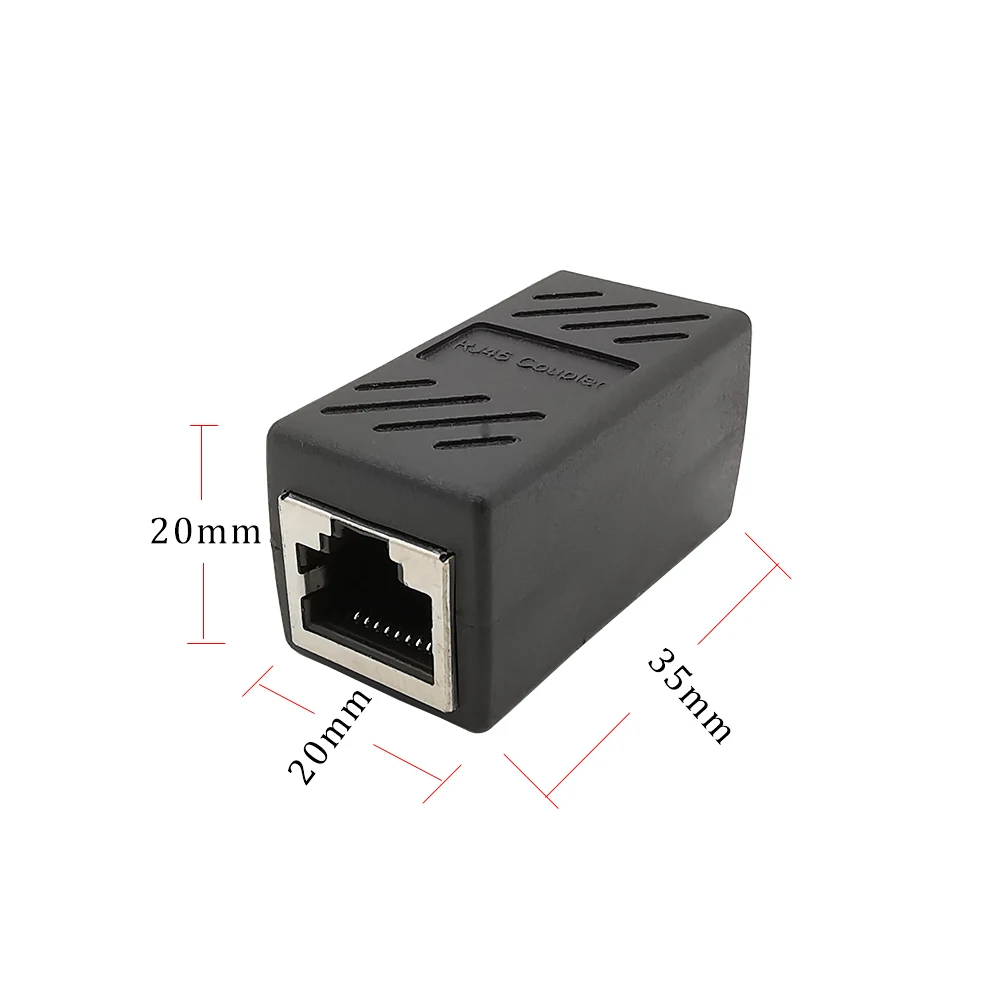 1Pcs RJ45 Network Coupler Ethernet Cable Extender LAN Connector RJ45 Female to Female Socket 8P8C Cable Interface Modular Adapte