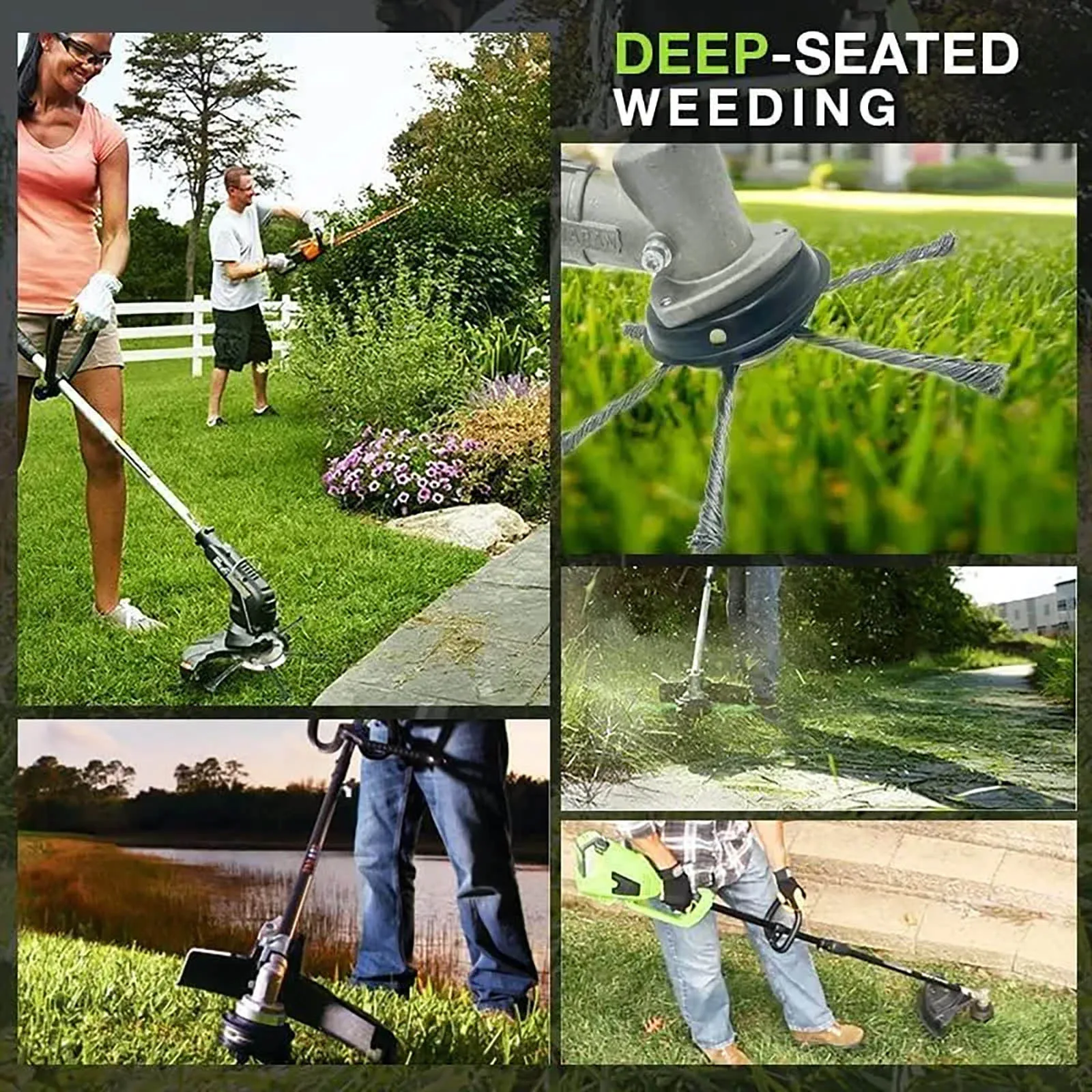 Steel Blades Trimmer Garden Handheld Weed Cutting Lawn Tool Outdoor Mower Head Steel Wire Weeding Wheel Weeding Disc Twisted