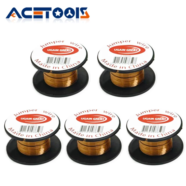 0.1mm 5szt Drut lutowniczy PCB Link Jumper Wire Maintenance Jump Line do telefonu komórkowego Komputer PCB Spawanie Narzędzia naprawcze