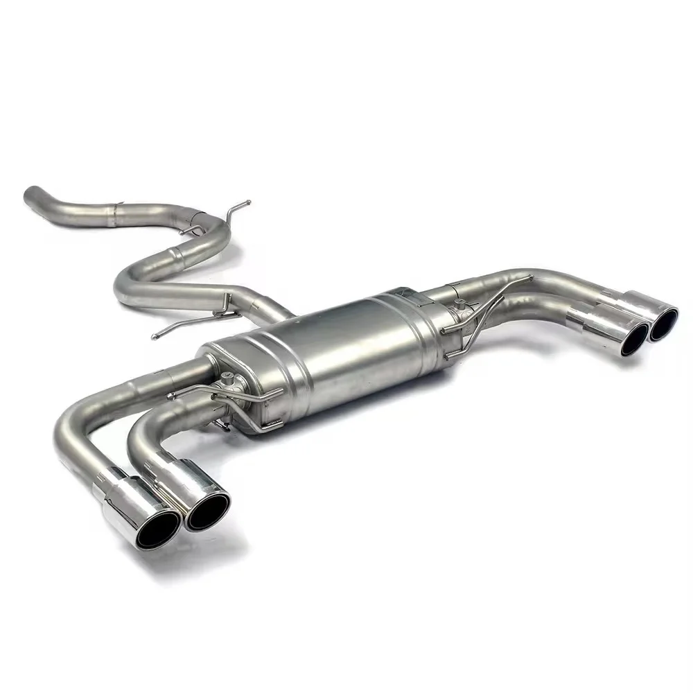 EXR Stainless Steel 1.5mm Mirror Polished Back Valvetronic Exhaust Pipe for TT/TTS 2.0T High-Performance Exhaust System