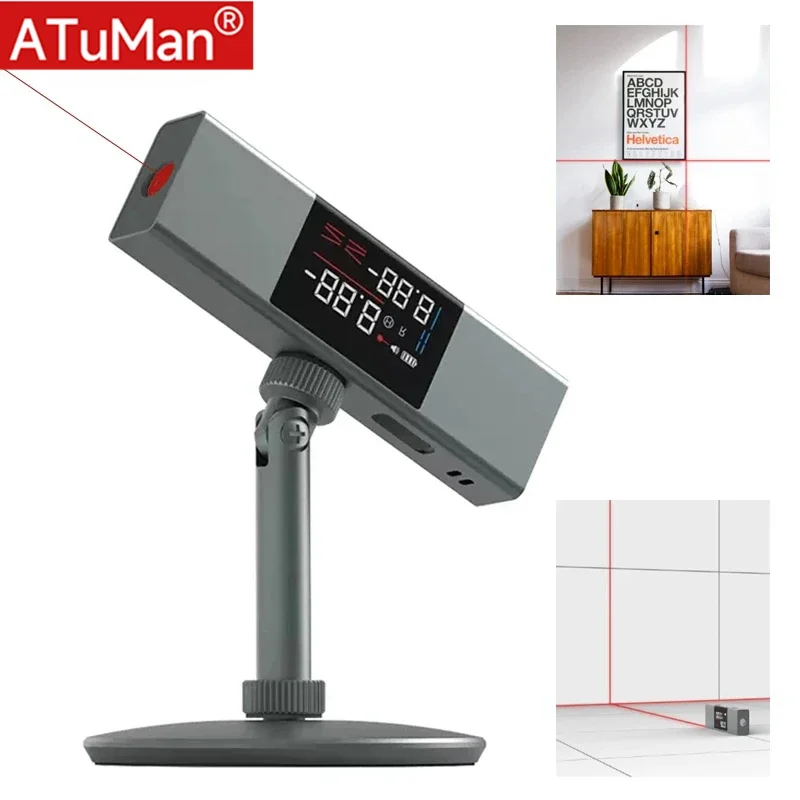 DUKA ATuMan LI1 Laser Casting Instrument Angle Meter Measure Tools Laser Protractor Digital Inclinometer 2 in 1 Angle Gauge