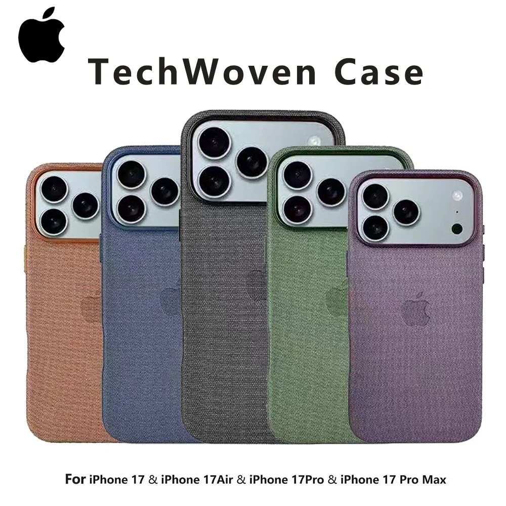 

Official Original Magsafe Apple Techwoven Case For iPhone 17 Pro Max 17Pro 17 Cases Wireless Charging Magnetic Protect Cover
