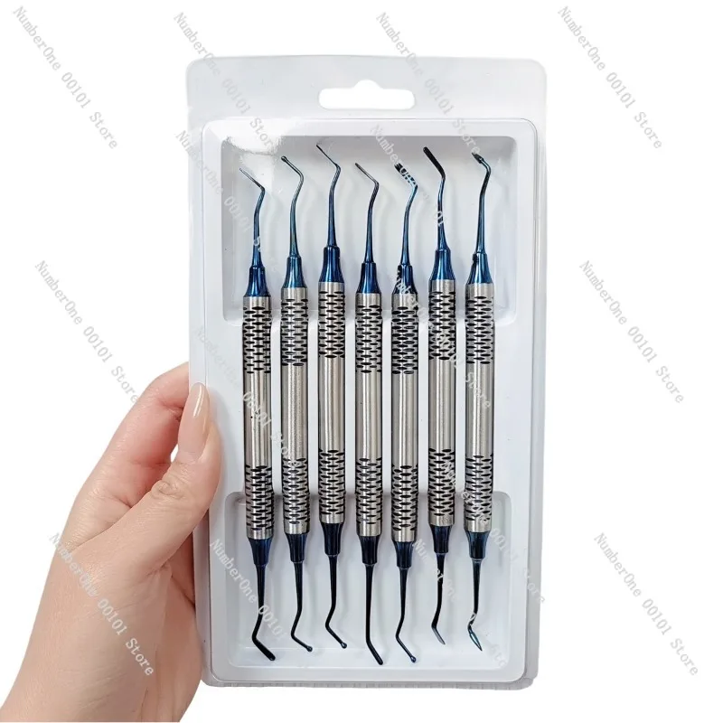 Dental Gold Filling Instrument Set Aesthetic Restoration Resin Double Ended Trimmer Enamel Chisel Tool Kit