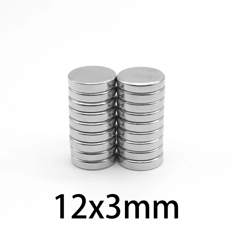 

10/20/30/50/100/150PCS 12x3 Round Search Magnet N35 Powerful Strong Magnetic Magnets 12x3mm Permanent Neodymium Magnet 12*3 mm