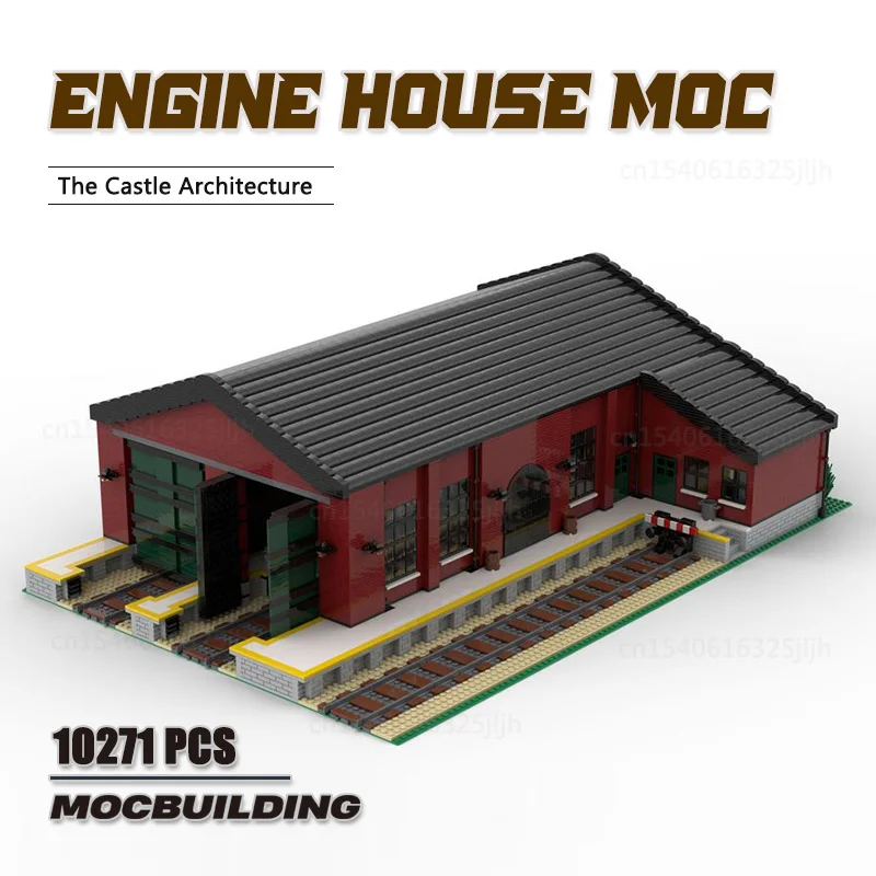 UCS Engine House Moc บล็อกตัวต่อหัวรถจักรโกดัง DIY Assembly เทคโนโลยีอิฐของเล่นของขวัญ