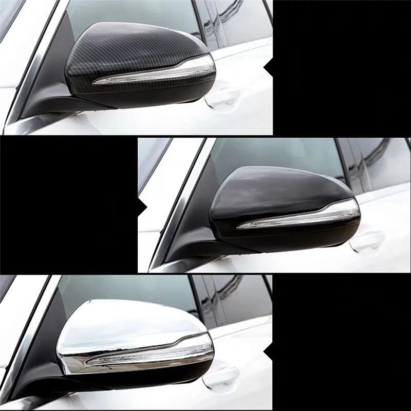 أجزاء غطاء الكسوة لمرآة الرؤية الخلفية RHD لـ C W205 E W213 GLC X253 2016-2023 أغطية مرايا الجناح الجانبية باللون الأسود
