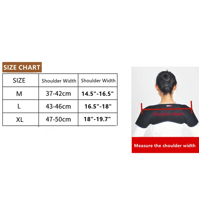 Double Shoulder Brace Self-Heating Shoulder Support Wrap Pain Relief Arthritis Neoprene Back Shoulder Pad Protector Unisex