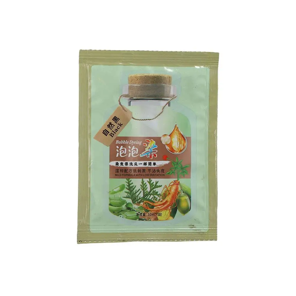 Sampo pewarna rambut gelembung tanaman alami pewarna rambut krim efektif tahan lama sampo abu-abu rambut Cakupan Dan Colo L8o4