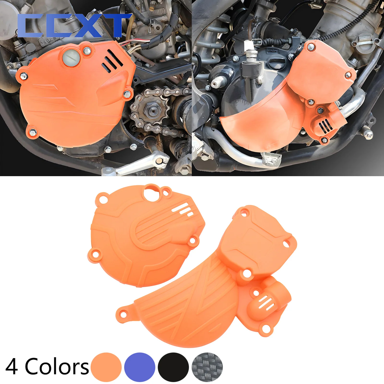 Plastic Clutch Guard Water Pump Cover Ignition Protector For YAMAHA DT230 GPX TSE250R Kayo KT250 Hengjian HJ250 2Stroke KEWS K18