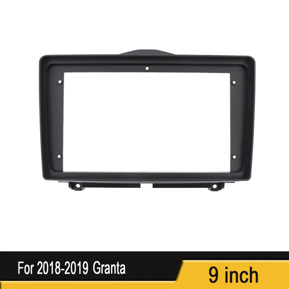 2Din 9 Inch Car Control Fascia Audio Frame Radio Stereo Panel for Lada Granta 2018 2019 Fascia Frame