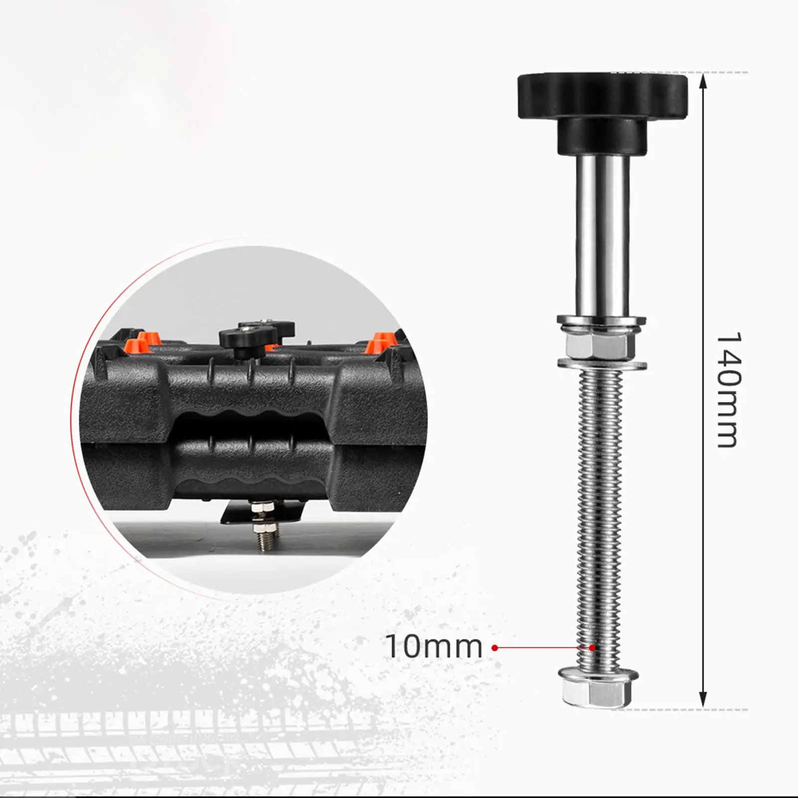 

Metal Traction Board Mounting Bracket Universal Roof Rack Holder Set for All Car Roof Platforms