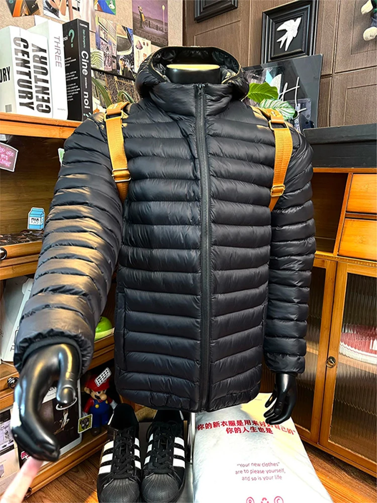 

Мужская легкая спортивная пуховая хлопковая куртка Thiened, теплая, ветрозащитная, с высоким воротником, осенне-зимняя верхняя одежда с капюшоном и стойкой