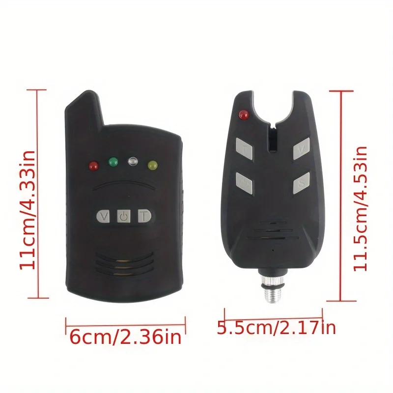 Fishing Bite Alarm Swinger Set with Box Waterproof LED Carp Fishing Swingers Colorful Wireless Fish Bite Alarm Indicators M191