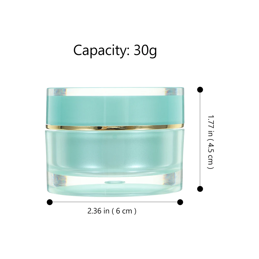 

4pcs Empty Acrylic Cream Jars Refillable Leak Proof Travel Size Small Face Eye Cream Containers With Lids For Camping 30G