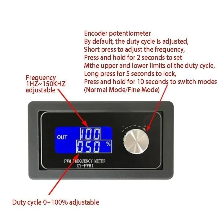 PWM Pulse Frequency Duty Cycle Einstellbares Signalgeneratormodul Rechteckwelle Rechteckwellenausgang PWM1/KPWM – Detail 3