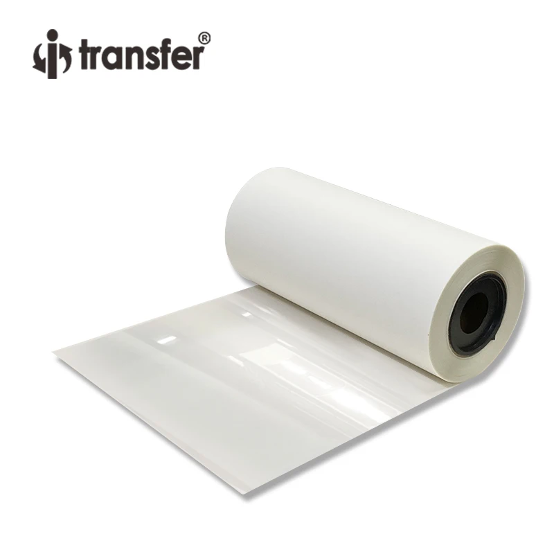 Hot Peel DTF Roll Film 33cmx100m Single Side Matte Cold Peeling Heat Transfer T Shirt Glossy Printing Film