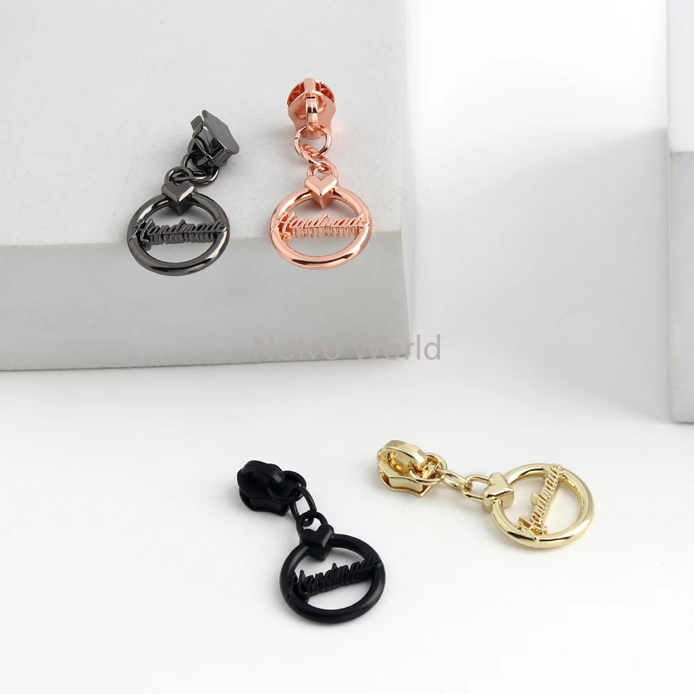 20-40-100PCS Handmade Love Shape 5# Nylon Detachable Zipper Slider Head For Wallets Handbag Bags DIY Tailors Sewing Accessories