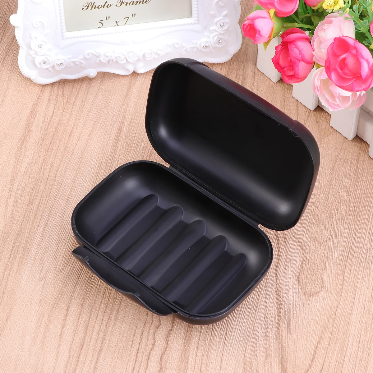 

Portable Soap Box Dishes for Bar Blue Travel Outdoor Holder Container Sealed Lightweight Compact Practical Home Use Hiking