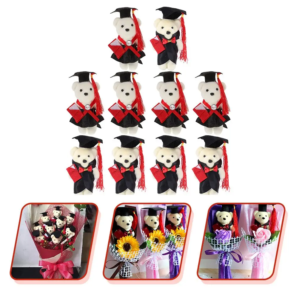 10 pièces bricolage Bouquet matériel remise des diplômes ours décoration Mini Animal remplissage jouet couleur noire enfant léger facile magasin
