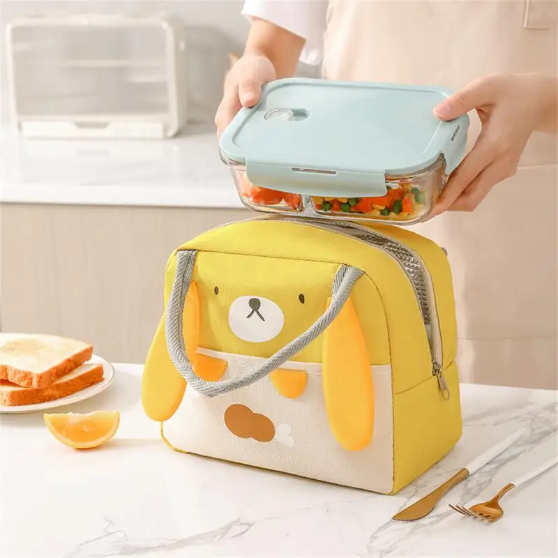 Student Bento Lunch Bag Students Bring Meals Cartoon Waterproof And Stain Resistant About 105g Tableware Bento Bag Lunch Box