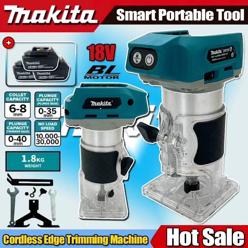 

Оригинальный аккумуляторный триммер Makita DRT50, бесщеточная фрезерная машина для обработки дерева, гравировальный инструмент