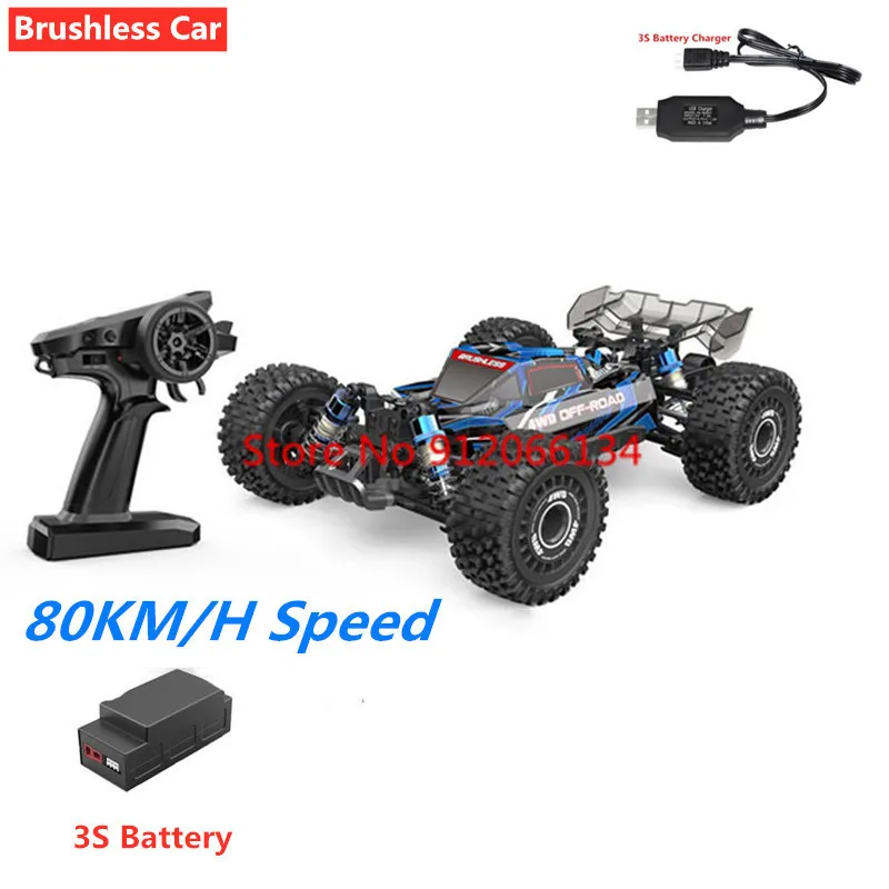 80キロ/hでブラシレスrcレーシングカー2.4グラム4WD電気高速オフロード