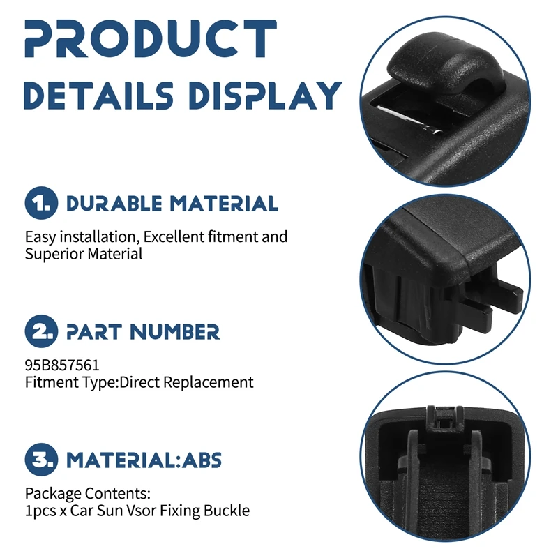 Car Sun Vsor Fixing Buckle 95B857561 For Porsche Macan 2015-2021 Sun Visor Buckle