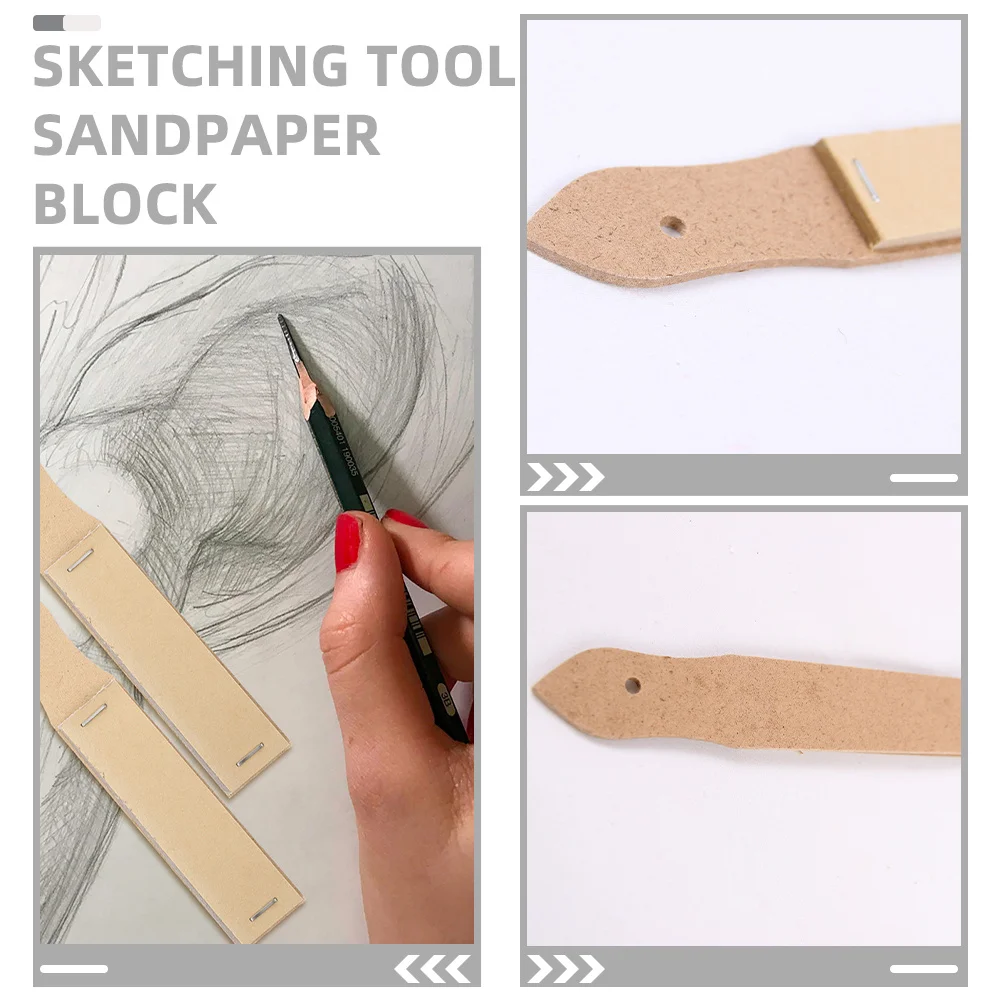 

20Pcs Sandpaper Sketch Pencil Sharpener Handheld Artistic Tool for Drawing Crayons Charcoal Pastel Sticks School Classroom