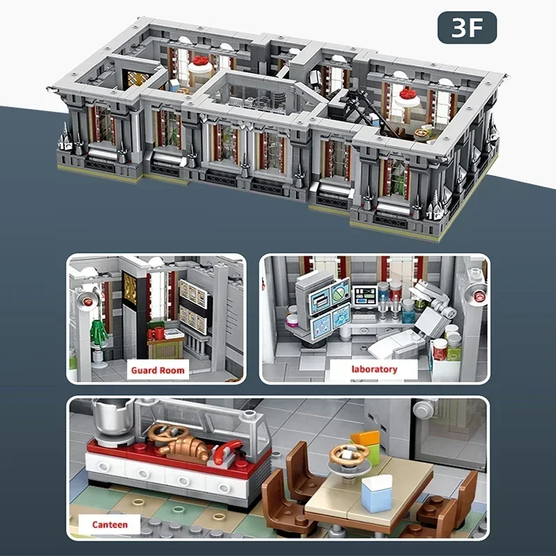 7537PCS Arkham Asilo Breakout Building Blocks Mattoni Lunatic Hospital Architettura Giocattolo assemblato Compleanno Regalo di Natale 613002