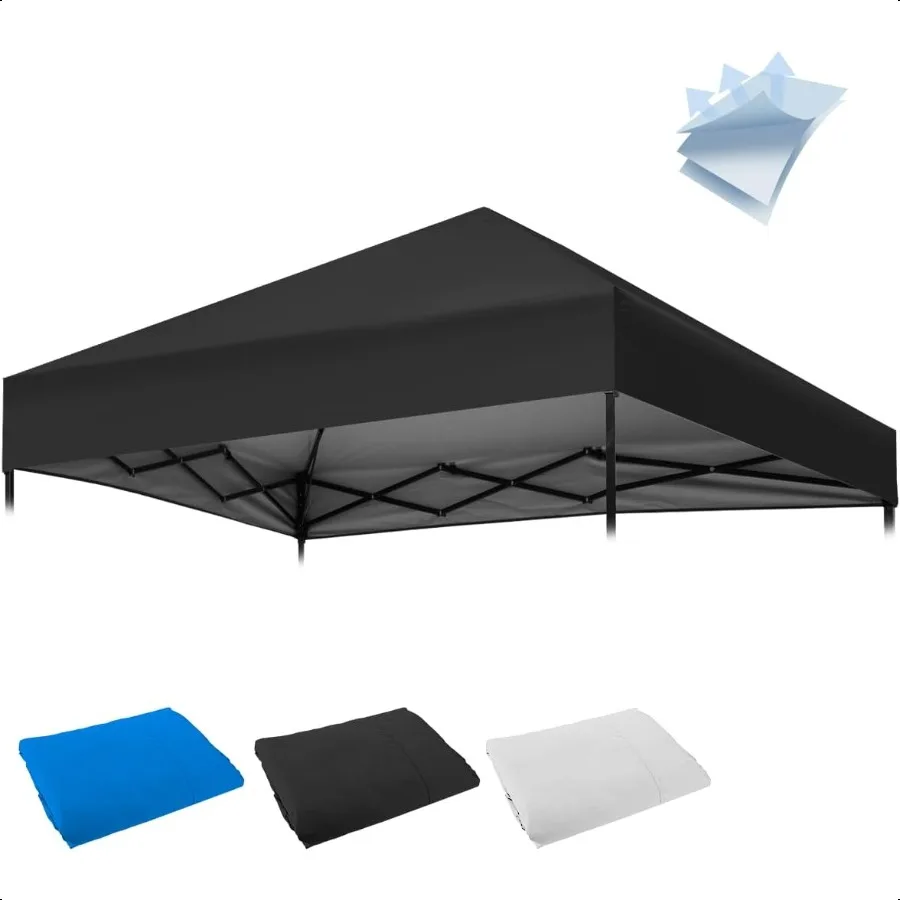 

10x10 Canopy Replacement Top for Straight Leg Popup Canopy Tent Replacement Cover Waterproof Instant Canopy Top Cover for Garde