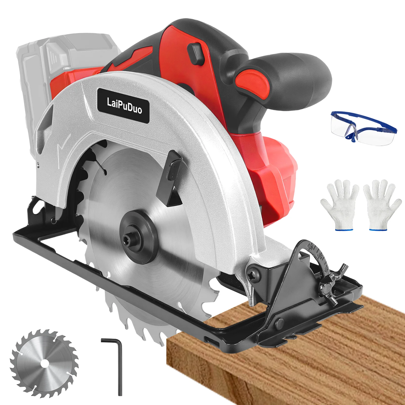 7Inch Brushless Circular Saw 1100W Cordless Electric Saw 0-45° Bevel Cutting Wood PVC Cutting For Milwaukee 18V Battery Pin