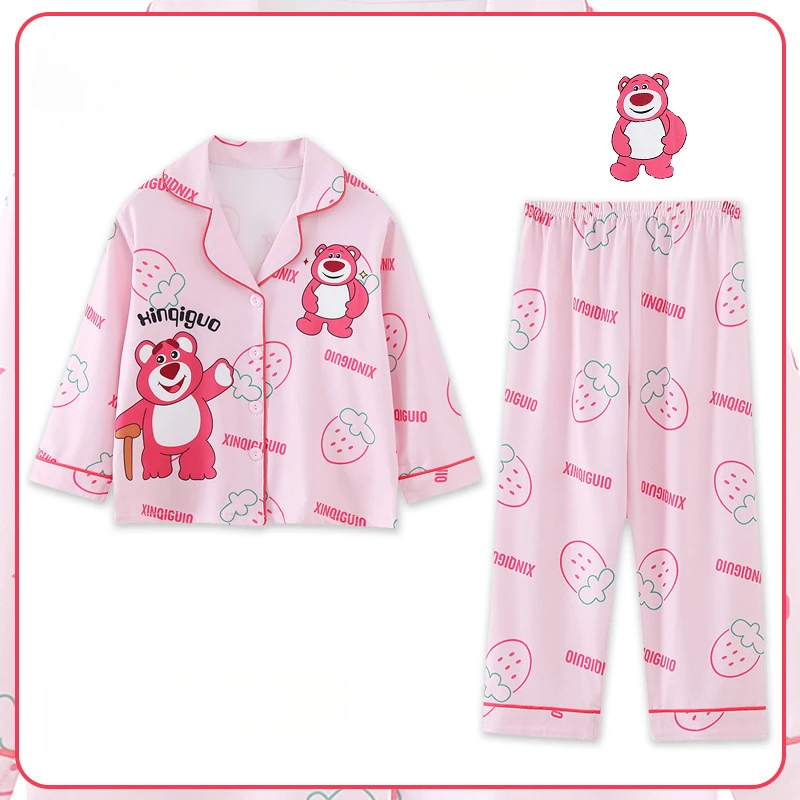 Disney Toy Children Pajama Sets New Popular Anime Print Soft Comfortable Kids Nightclothes Set Loose Trendy Breathable Pajamas