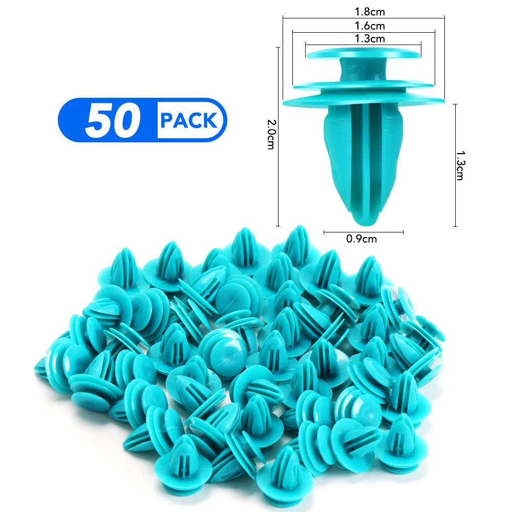 50pcs Rivets Car Bumper Fender Auto Fastener Clips for Mitsubishi renault opel saab lada Alfa Romeo kia  Ssangyong Daewoo