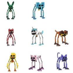 New 8 in 1 Smiling Critters Building Blocks Toys Smiling Cat Rabbit Dog Bear Blocks Cute Cartoon DIY Model Figure Periphery Toys