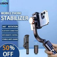 LISCN Gimbal Stabilizer Cellphone Tripod Stand Selfie Stick Adjustable Selfie Stick for Smartphone Gopro Vlog Record