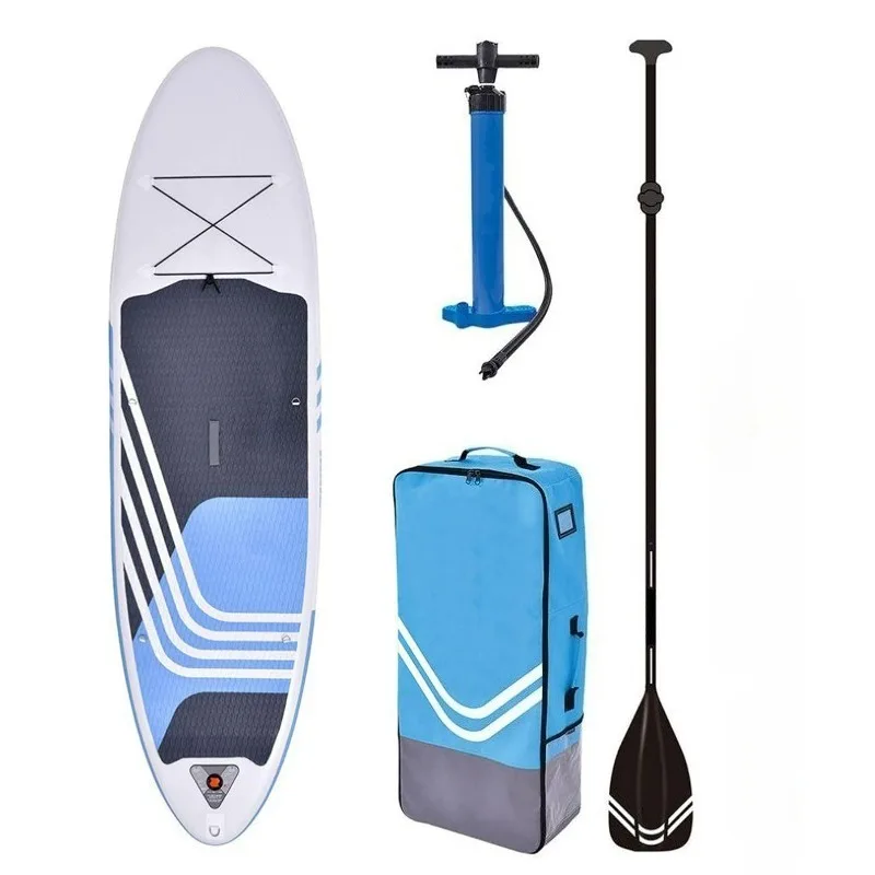 

A thickened, inflatable stand-up paddleboard with stable buoyancy, ideal for outdoor activities in open water