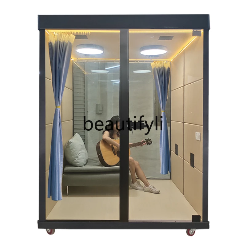 Guitar soundproof  Large glass room Musical instrument practice room Guzheng Erhu music equipment Customized silent room