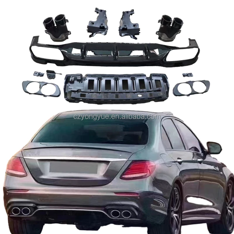 

Dream Garage Black Glossy Rear Lip Diffuser Upgrade E53 E63 Rear Diffuser For Mercedes Benz E Class W213 Coupe 2016 2017 201