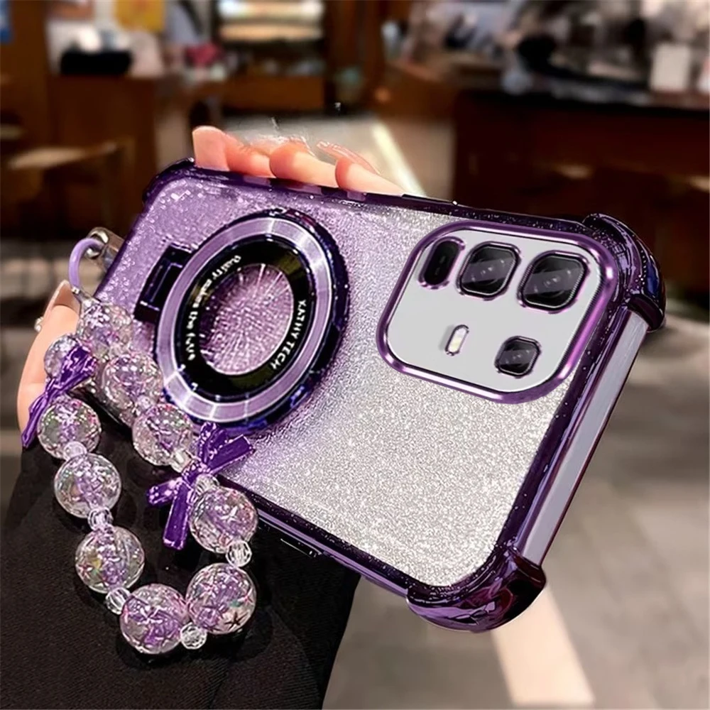 Luxury Bracelet Ring Holder Phone Case For Infinix Note 60 50 30 40 Pro 50X 50S Smart 20 10 Glitter Shockproof Stand Soft Cover