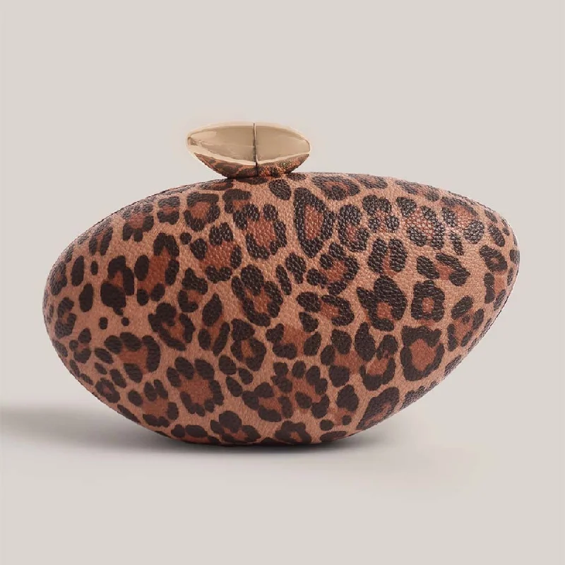 

Leopard Print Wedding Pu Leather Evening Bag Crossbody New Bullet Fashion Clutch Shoulder Special Shape Women's Handbag Purses