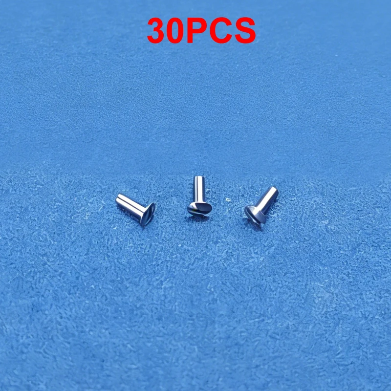 30PCS 1.4mm Nail Head Straight-slot Screw Stainless Steel Miniature Slotted Screws Upgrade/Modification Parts for Vehicle Model