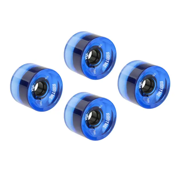 4pcs 70mm Longboard PU Wheel Replacement Skateboard 78A Hardness Wheels Cruising Wheel ABEC- Outer Cover Casing