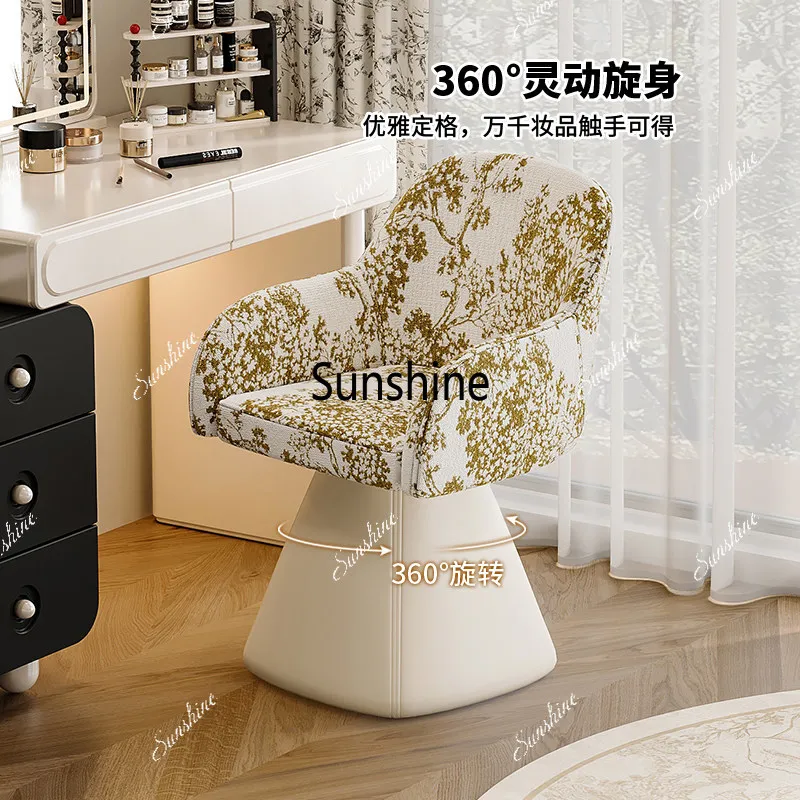 Medieval makeup stool master bedroom dresser chair high-end dressing stool view 5