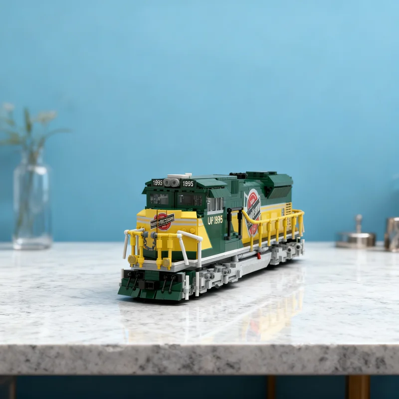 

2119 деталей MOC: Модель поезда Union Pacific UP Chicago Northwestern Heritage, конструктор, креативный подарок, декор для витрины, премиум-класс