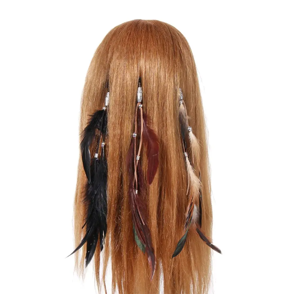 Gifts Comb Headdress Handmade Hippie Headpieces Feather Hair Rope Headband Headwear Novelty Hairclips