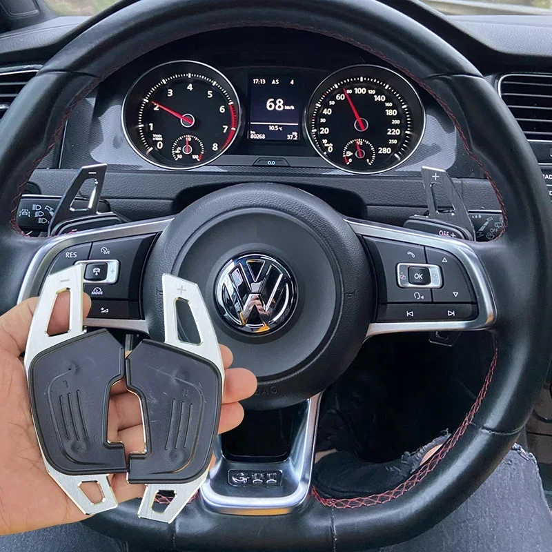 

Car Accessoriy For VW Golf Polo GTI R Rline MK7 MK7.5 Volkswagen Car Steering Wheel Aluminum Shift Paddles Extend DSG Gear Speed