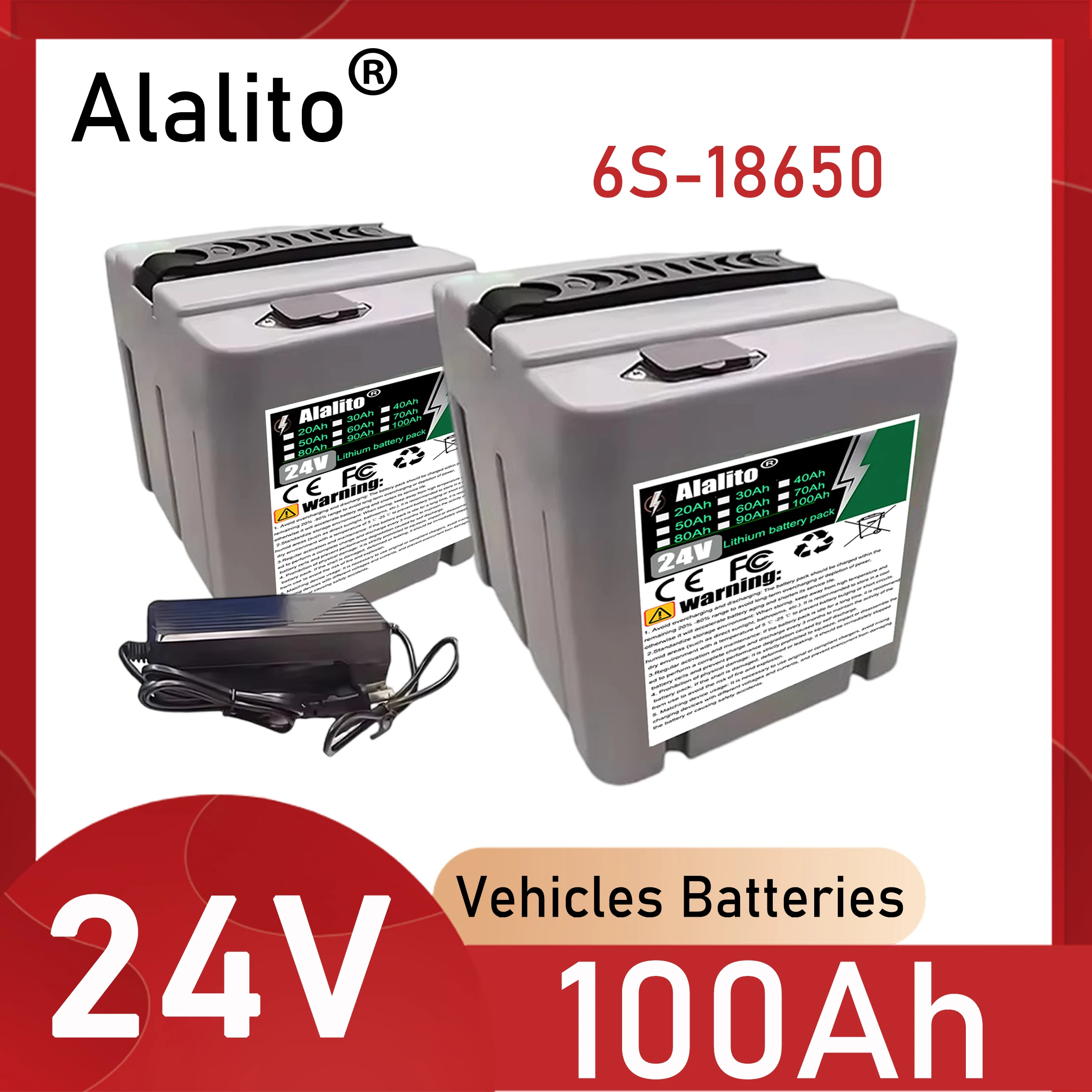 

Air express, 18650 lithium battery, suitable for 250-2000W motor equipment, 24V 20Ah-100Ah lithium battery pack